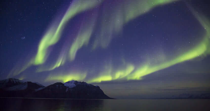 Северное сияние в Восточной Гренландии Северное сияние в Восточной Гренландии