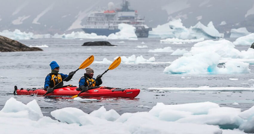 Каякинг в экспедиционных круизах в Антарктике